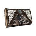 Western Turquoise Concho Accented Wallet