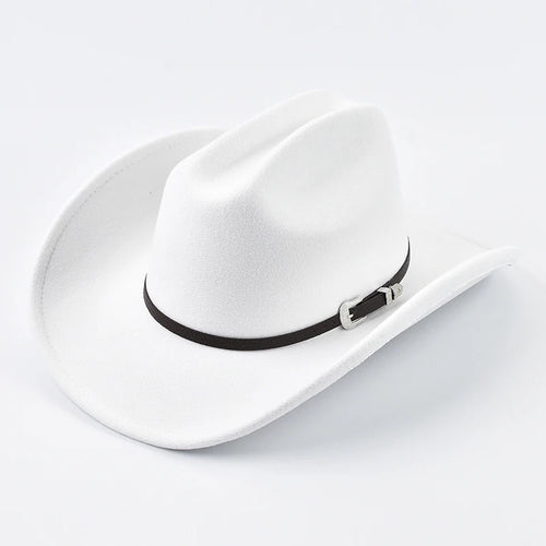 Unisex Western Cowboy Hat With Leather Vintage Big-edge Gentleman