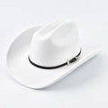 Unisex Western Cowboy Hat With Leather Vintage Big-edge Gentleman