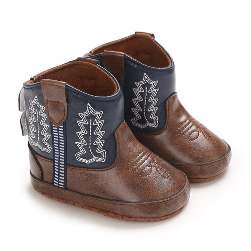 Baby Cowboy Boots - Western Style | Soft soled First Walking Shoes for