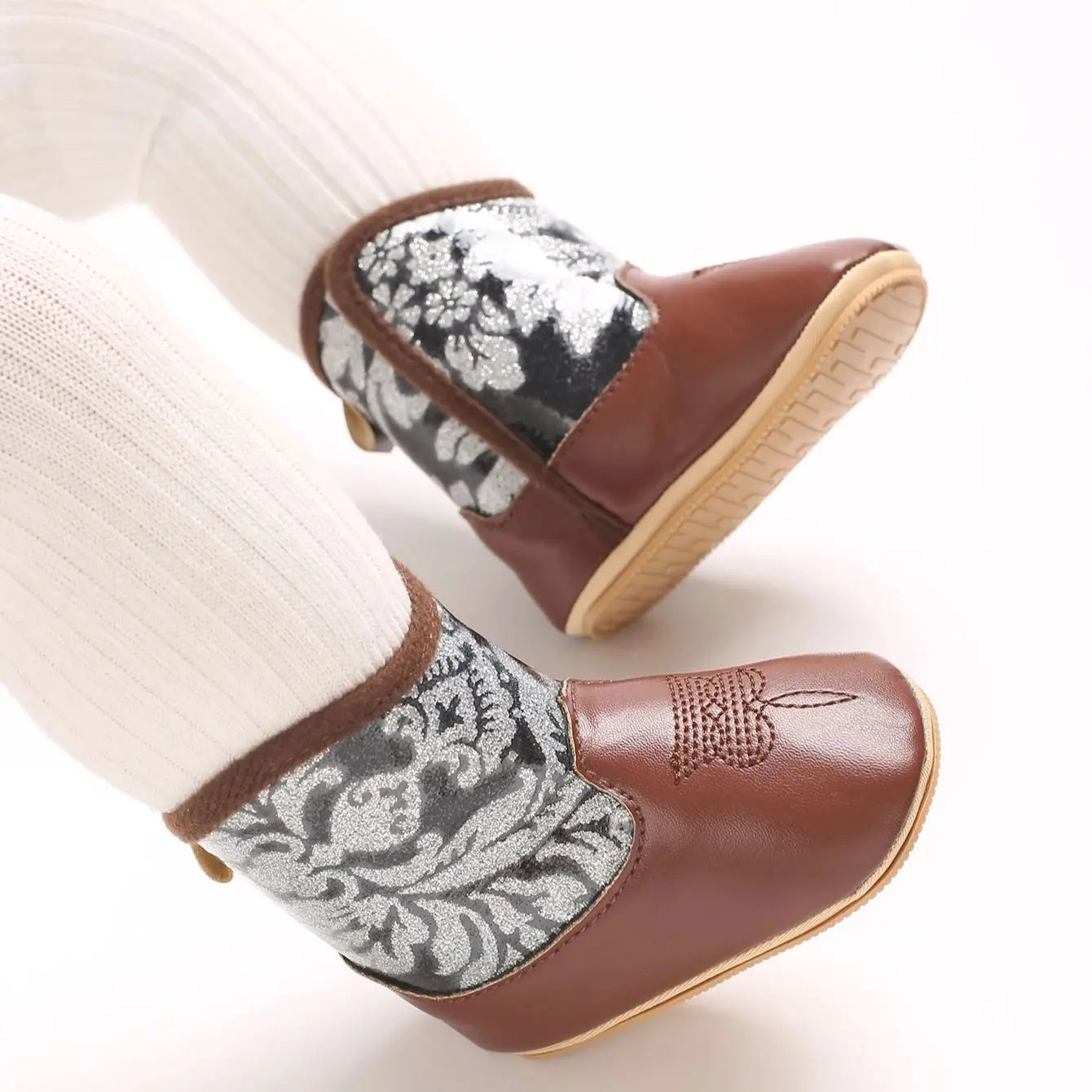 Baby Cowboy Boots - Western Style | Soft soled First Walking Shoes for