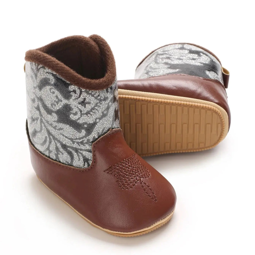 Baby Cowboy Boots - Western Style | Soft soled First Walking Shoes for