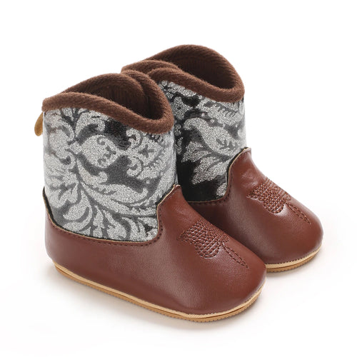 Baby Cowboy Boots - Western Style | Soft soled First Walking Shoes for