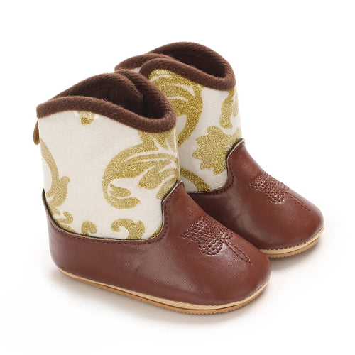 Baby Cowboy Boots - Western Style | Soft soled First Walking Shoes for