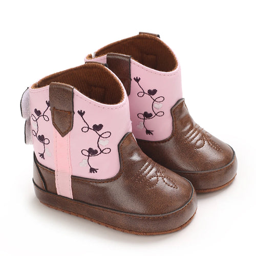 Baby Cowboy Boots - Western Style | Soft soled First Walking Shoes for
