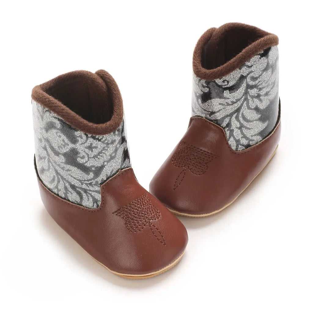 Baby Cowboy Boots - Western Style | Soft soled First Walking Shoes for